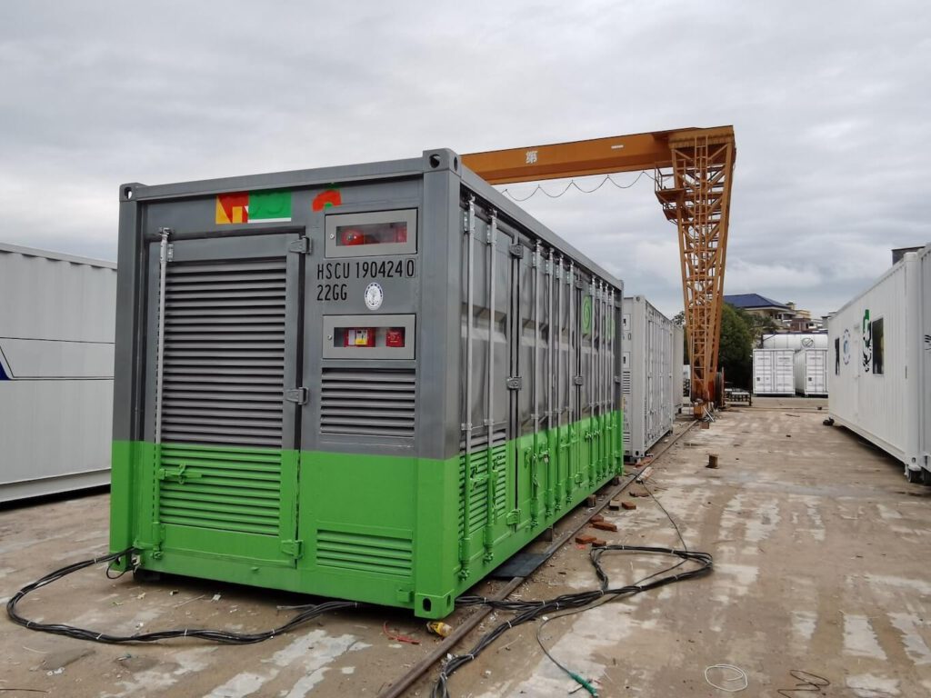 BESS Container in Edinburgh, Scotland for a virtual power plant and microgrid project