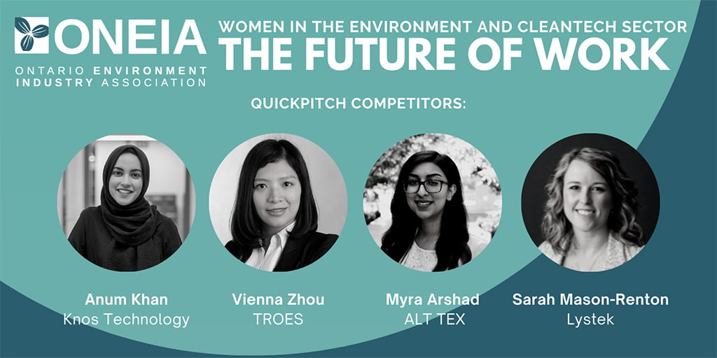 Viennz Zhou highlighted in ONEIA women i nthe environment and cleantech sector